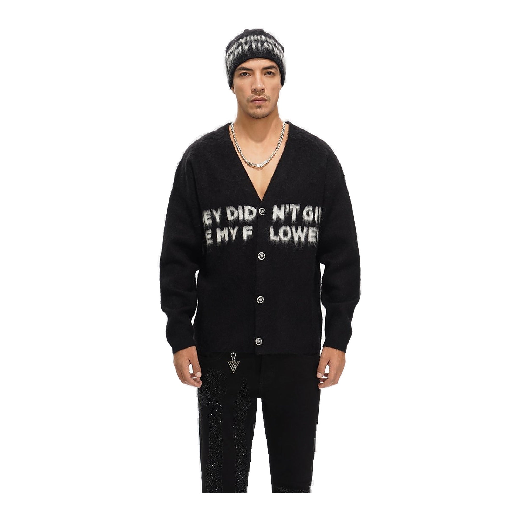 Valabasas Garden Black Sweater - Solid Color