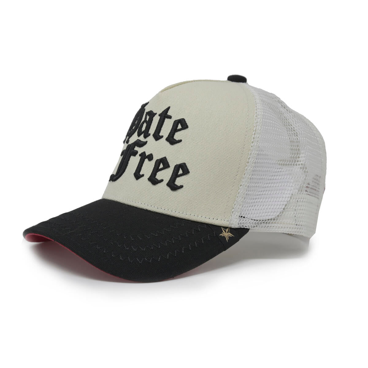 Gold Star Hate Free Trucker Hat - Beige