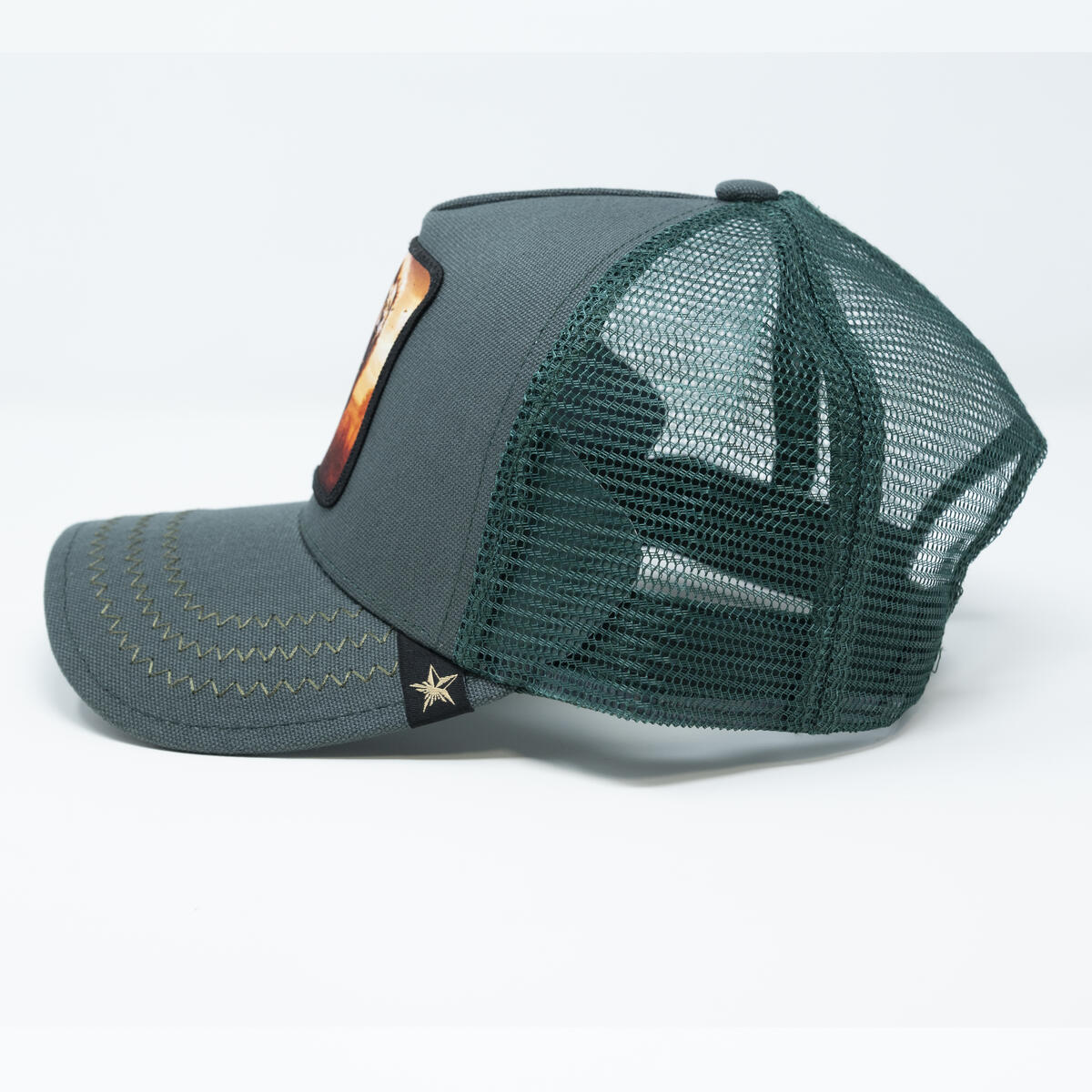 Gold Star Lion Trucker Hat - Teal