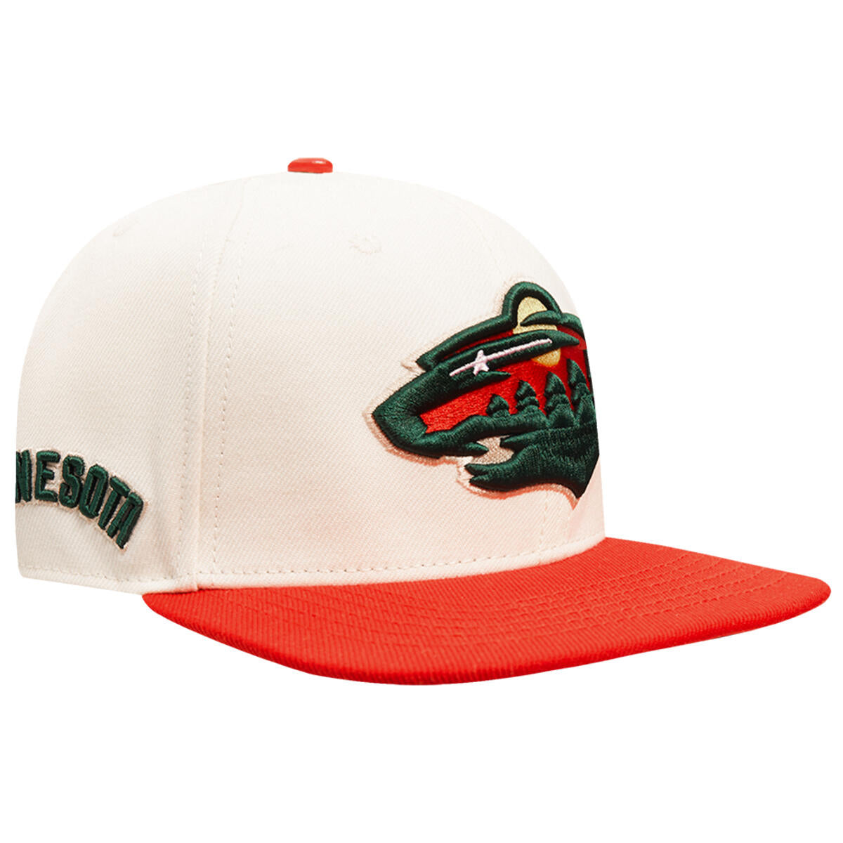 Pro Standard "Minnesota Wild Retro Classics Logo Wool Blend" Snapback Hat - Red