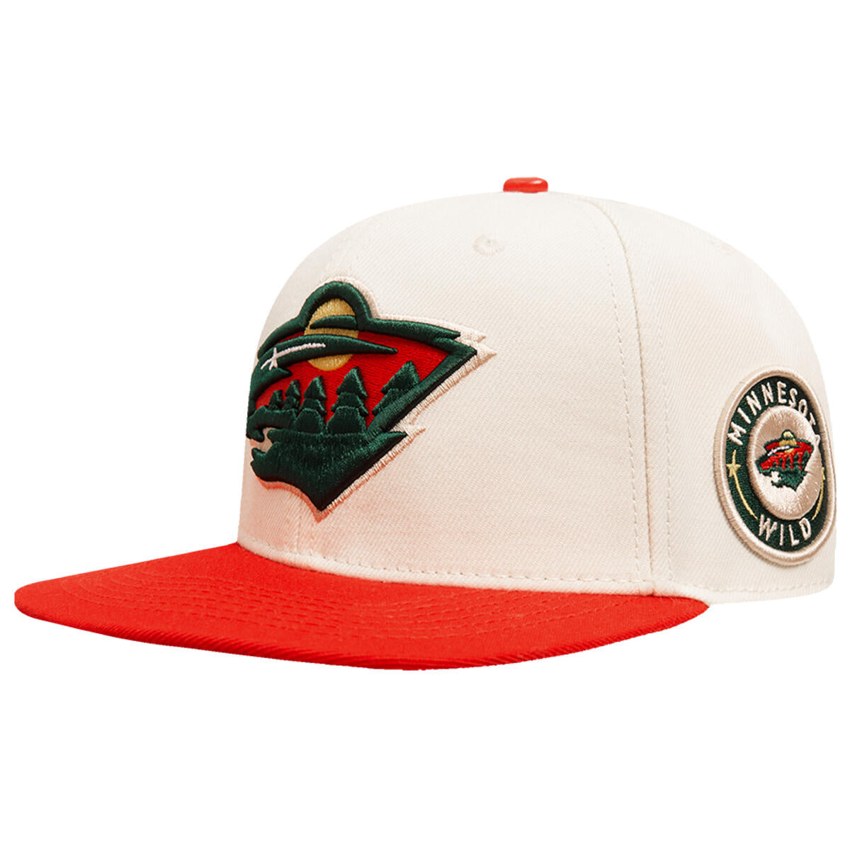 Pro Standard "Minnesota Wild Retro Classics Logo Wool Blend" Snapback Hat - Red