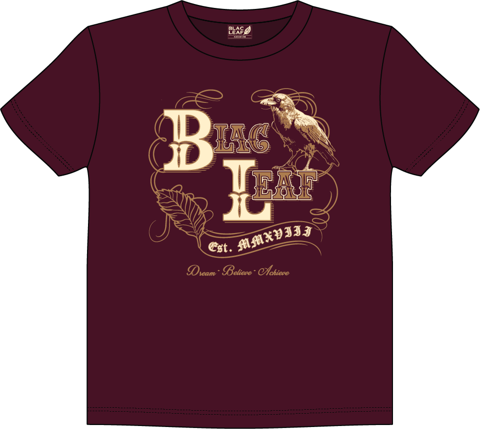 Black Leaf Raven T-Shirt - Graphic