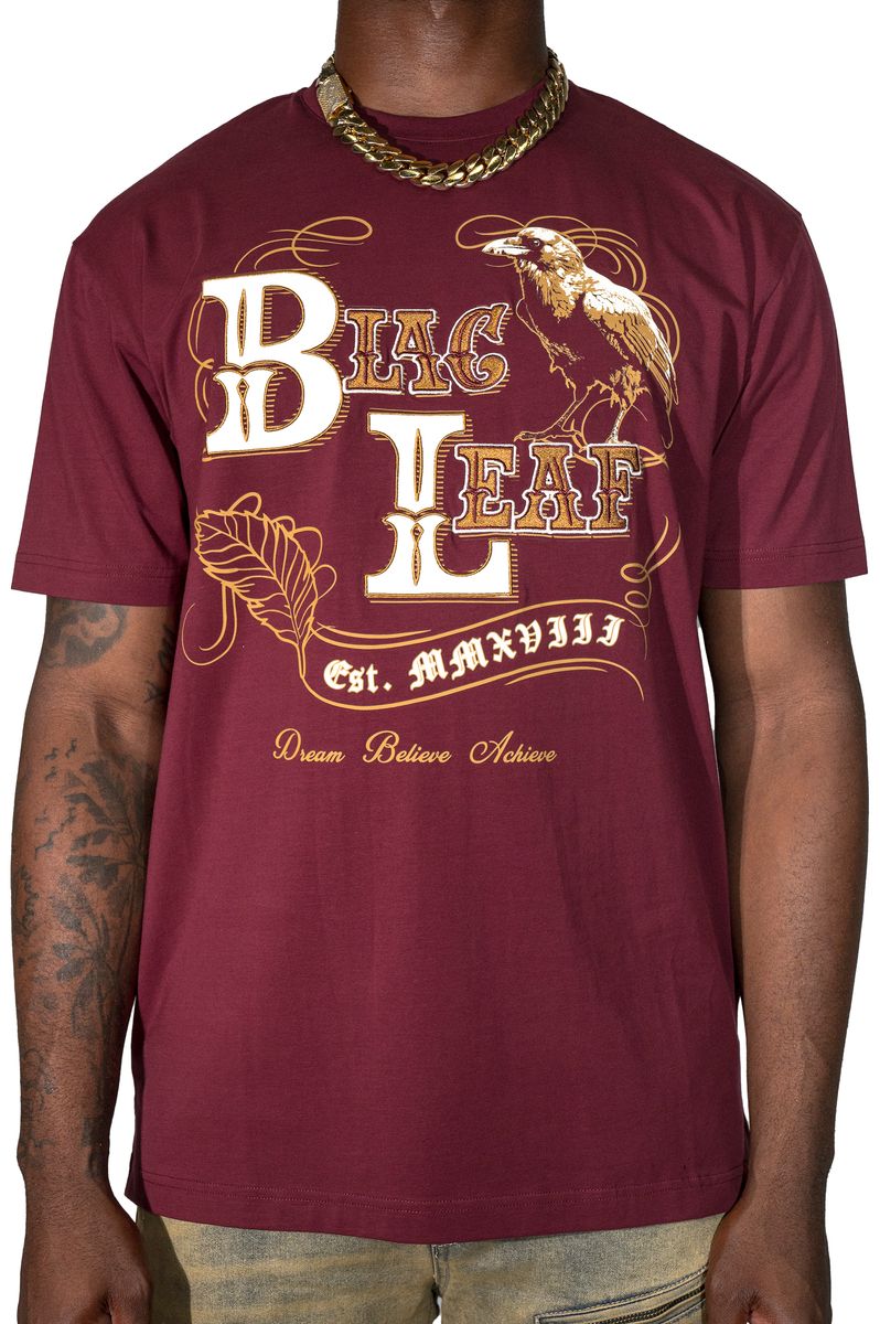Black Leaf Raven T-Shirt - Graphic