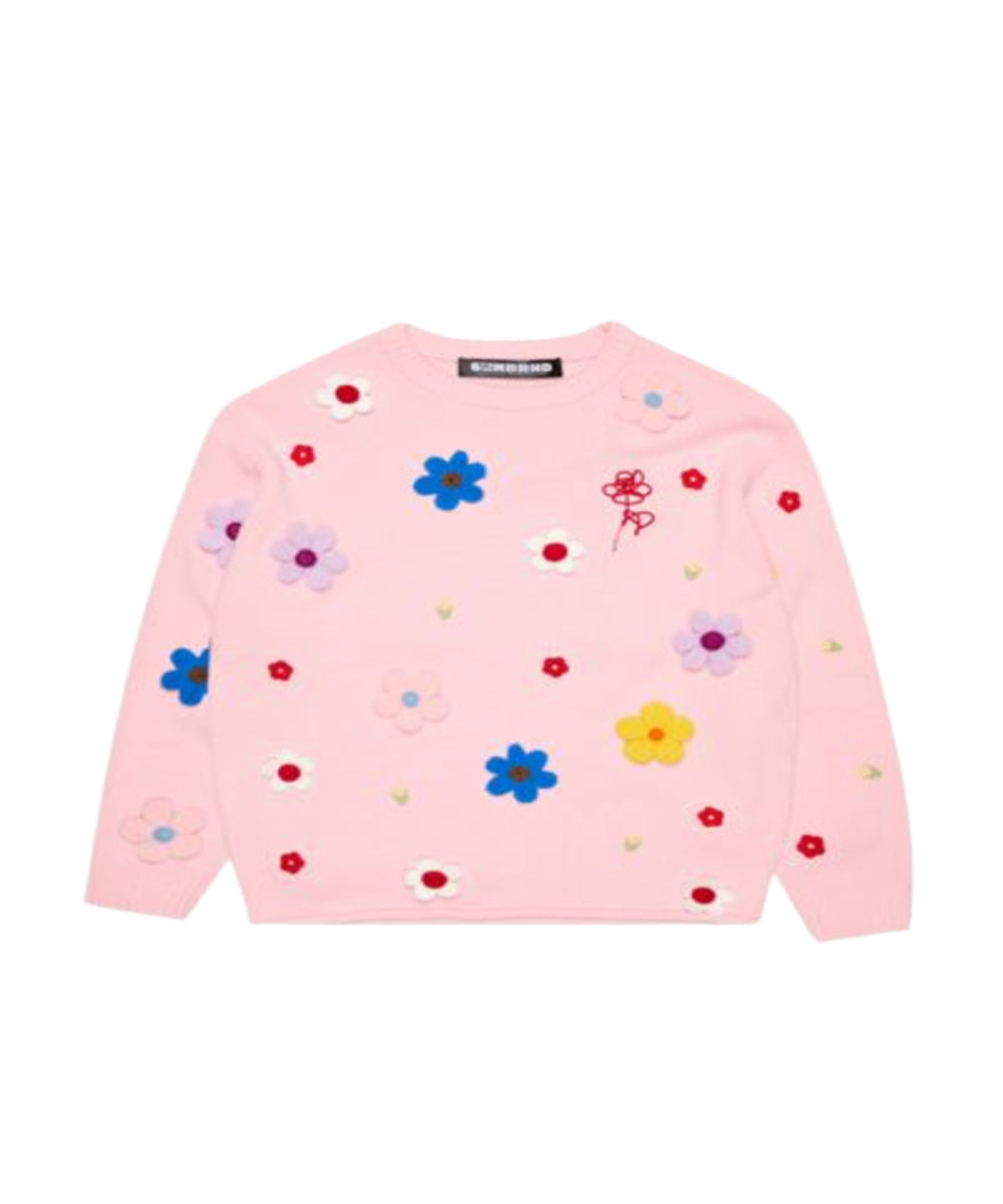"BOUQUET" KNIT SWEATER PETAL PINK