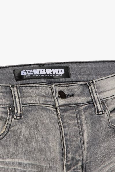 "MEMORY" DENIM SKINNY JEAN SOFT GREY