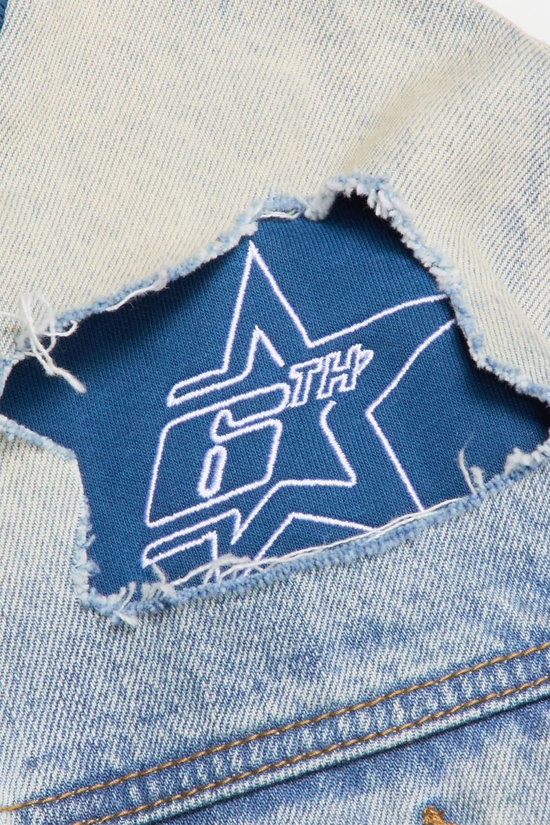 6Th Nbrhd Stripes Jacket - Embroidered Patch