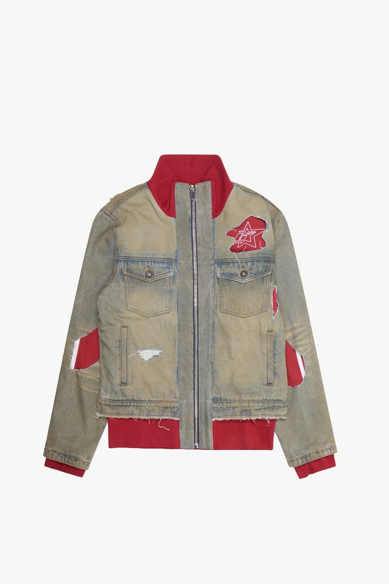 6Th Nbrhd Stripes Jacket - Embroidered Patch