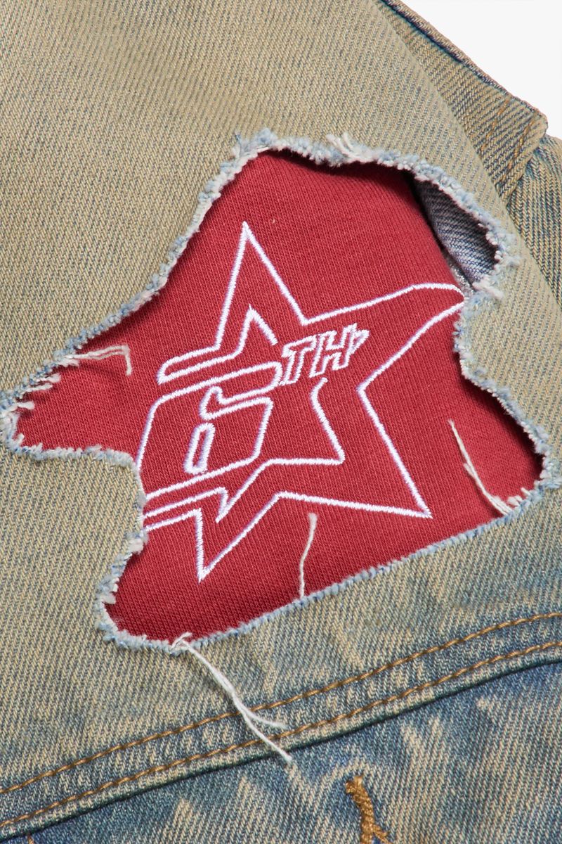 6Th Nbrhd Stripes Jacket - Embroidered Patch