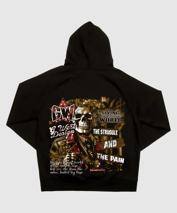 G-West "Gwdshlhd9117" Hoodie - Black