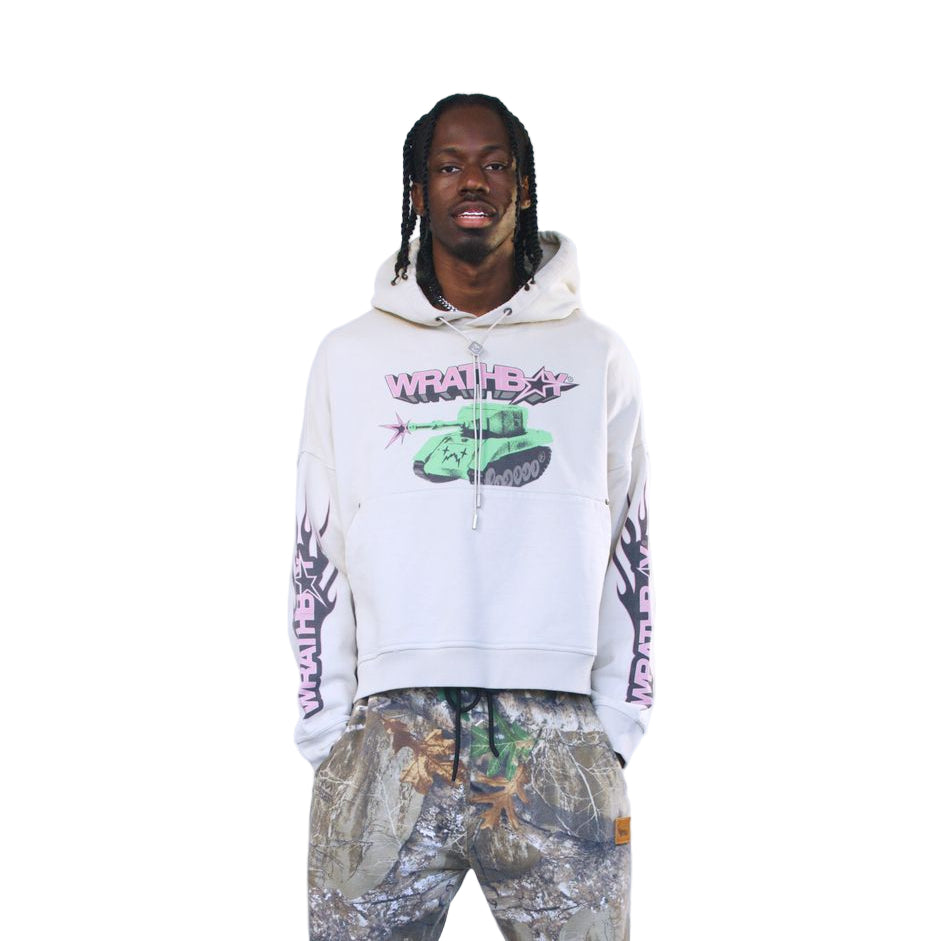 Wrathboy "Wb05-084" Men's Hoodie - White