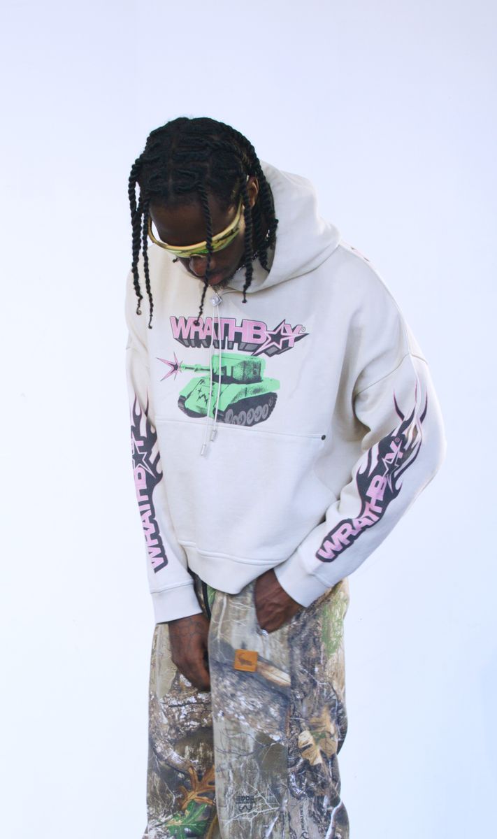Wrathboy "Wb05-084" Men's Hoodie - White
