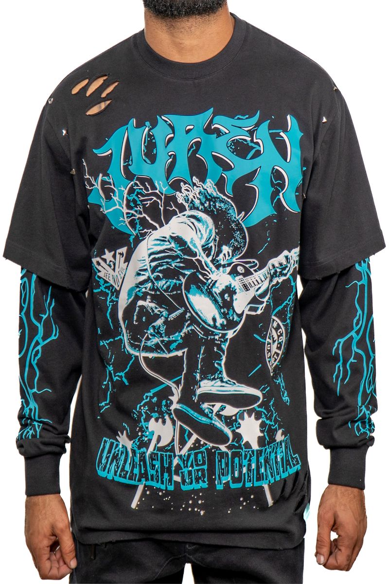 Juren Men's Black Shirt