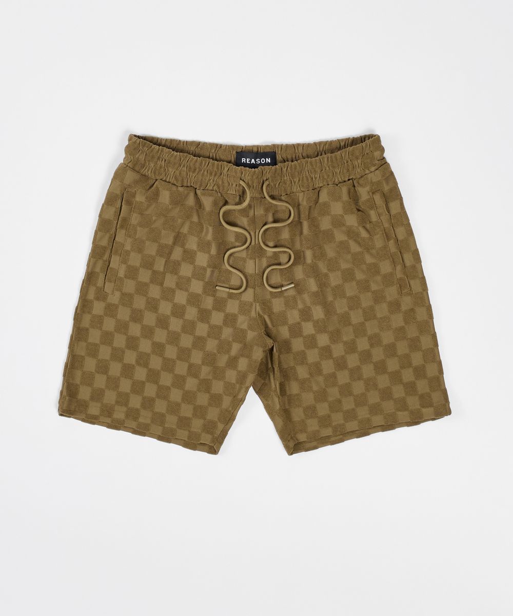 Reason "Checkerboard Towel Short" Men's Shorts - Checkered Pattern
