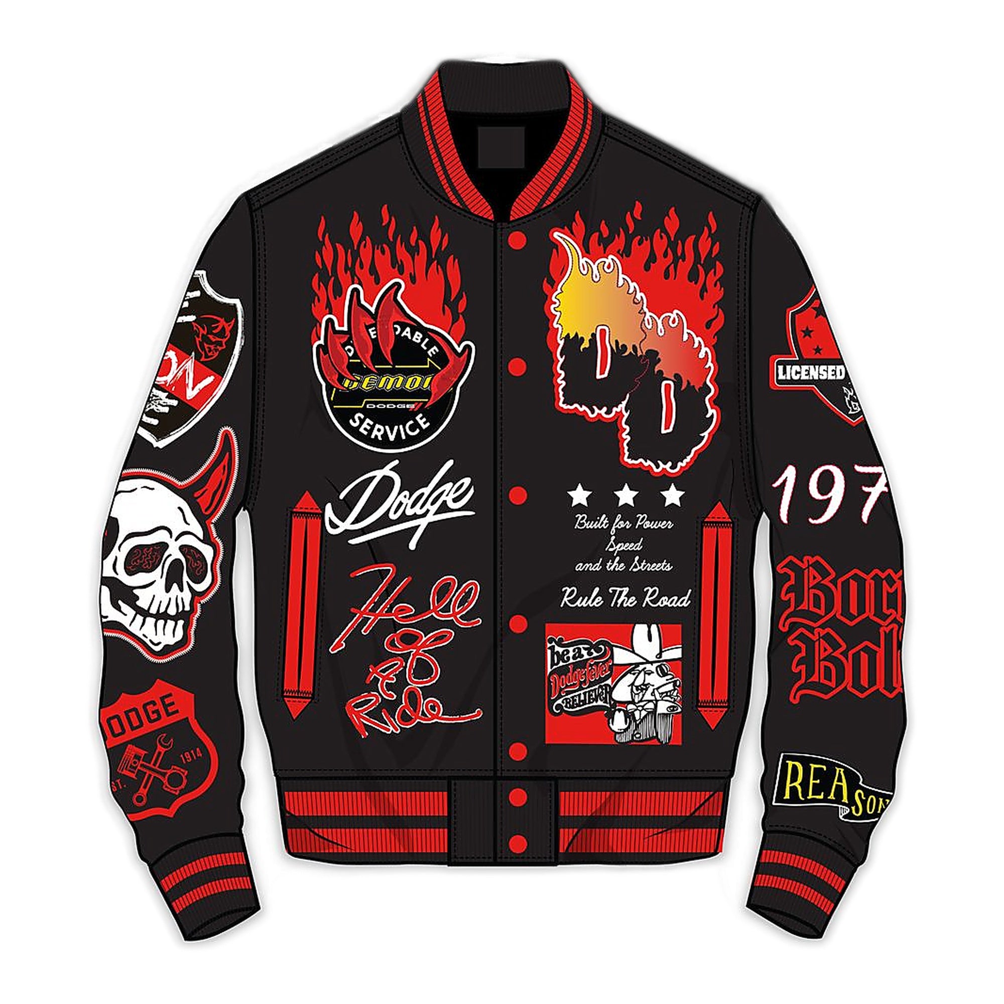 Reason "Demon" Varsity Jacket - Black