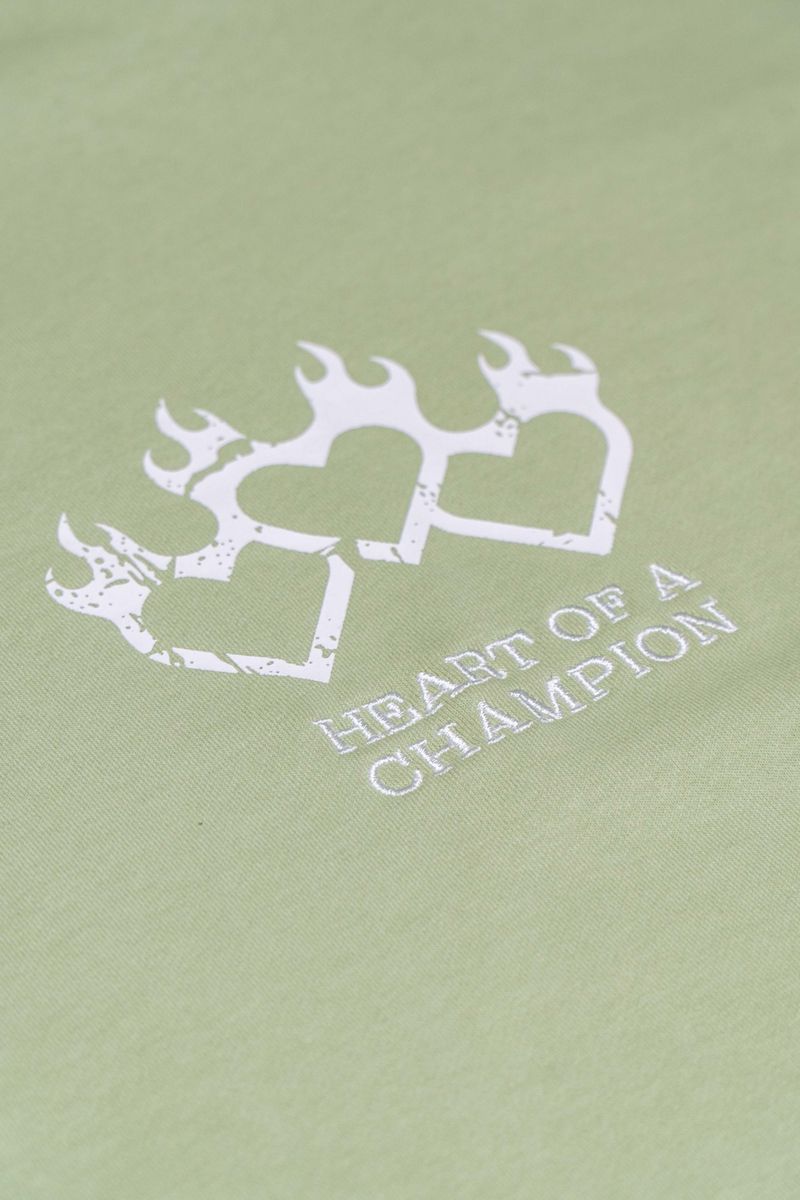 Black Leaf "Triple Heart Sage Shirt" T-Shirt - Green