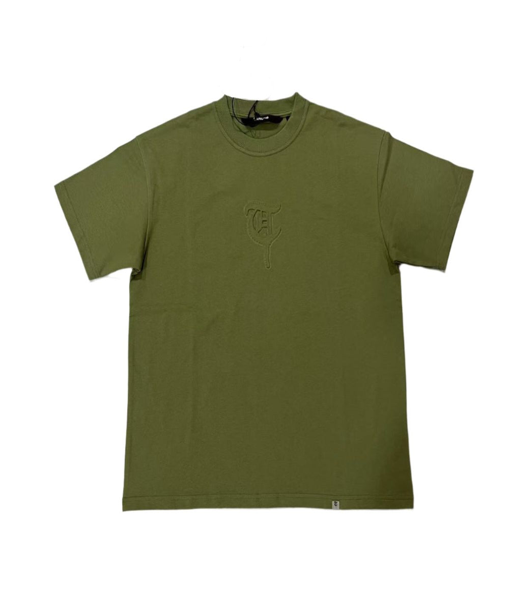 Trnchs "Trnchs Frontline Olive Tee" T-Shirt - Embroidered