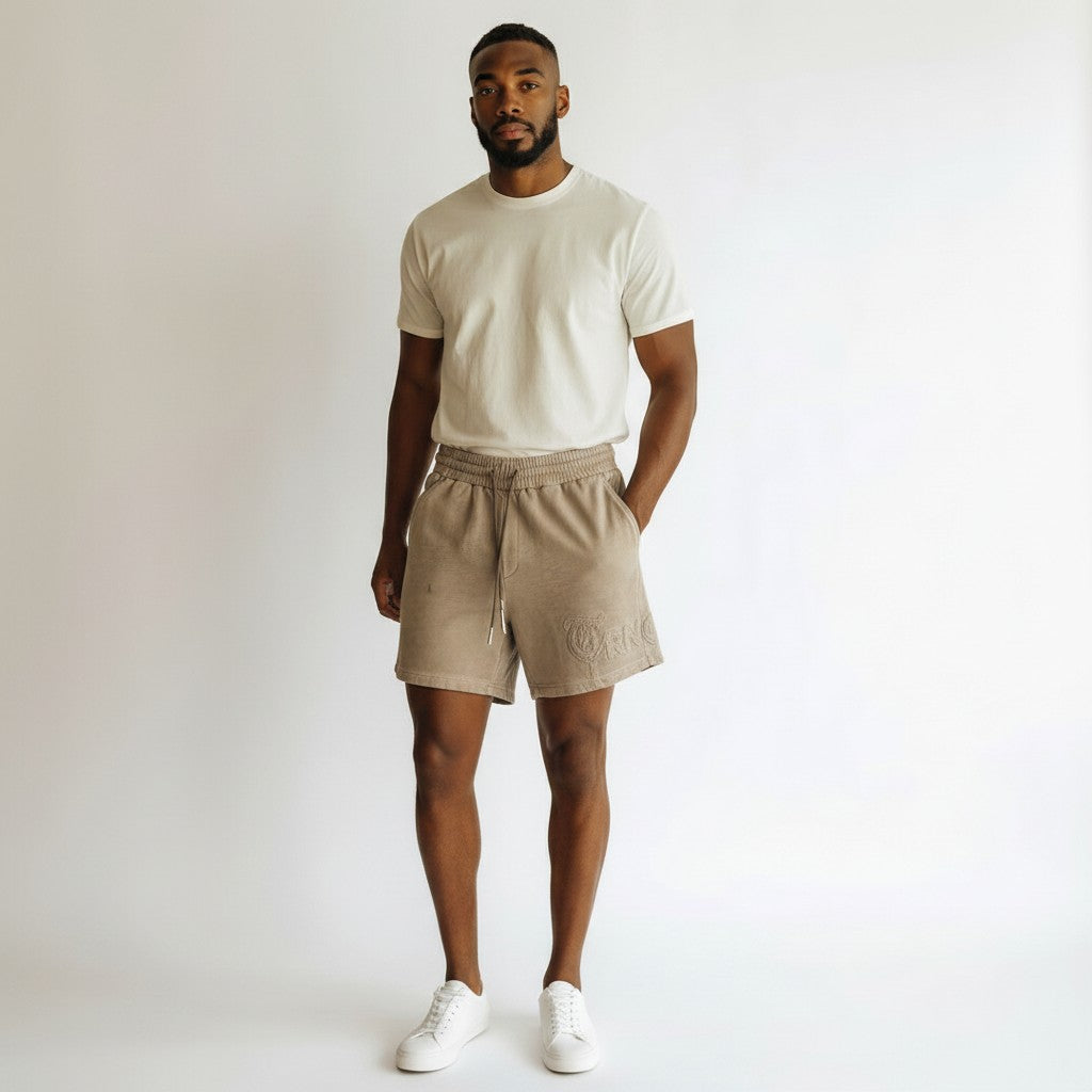 "MAWADA" Khaki Shorts Set
