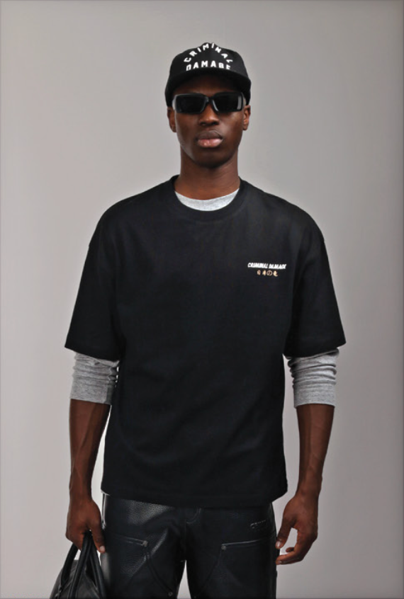 Criminal Damage Men's T-Shirt - Black