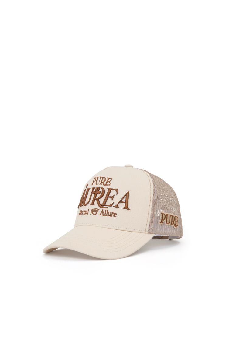 Pure Aurea Cap Trucker Hat - Beige
