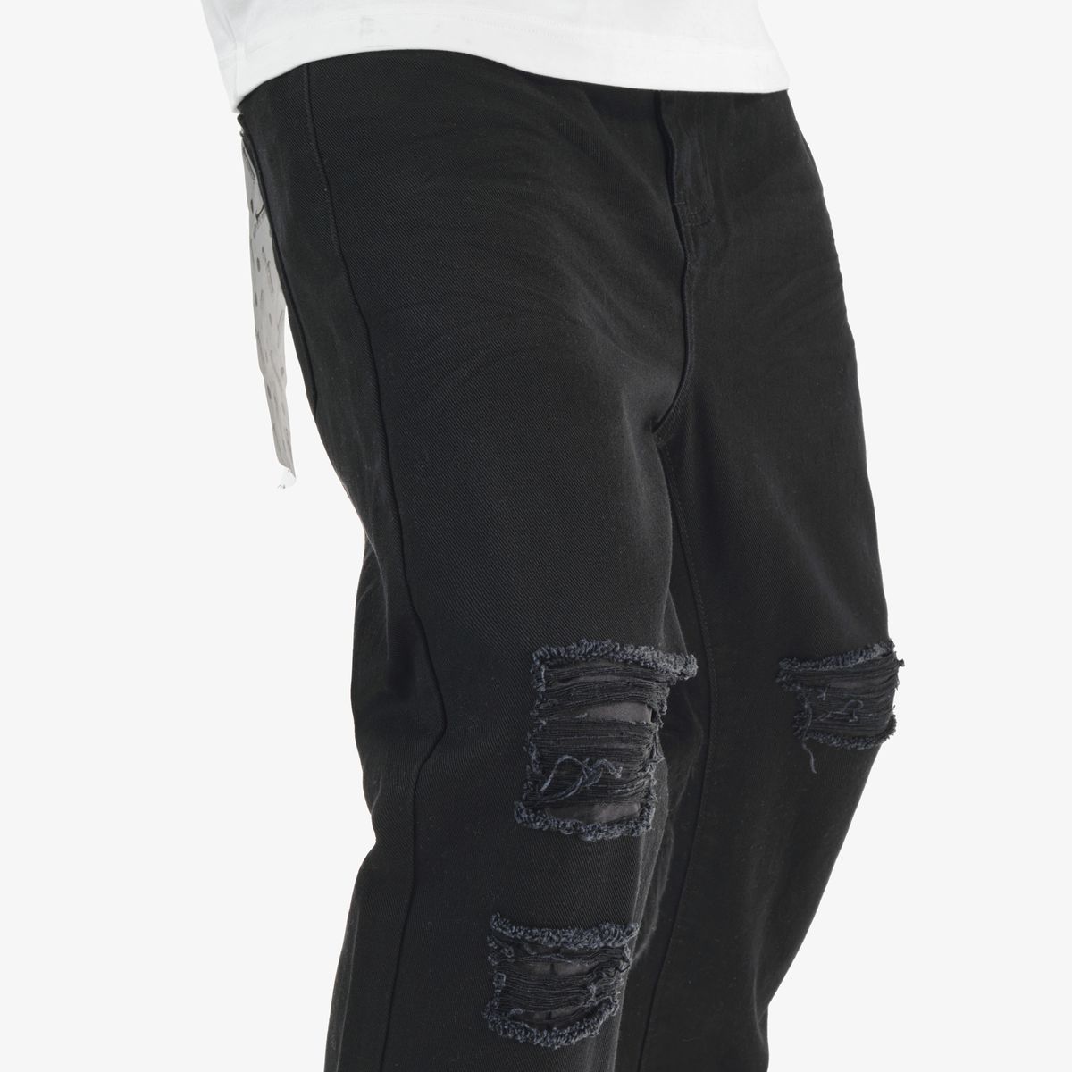 Copper Rivet Distressed Jeans - Relaxed Fit
