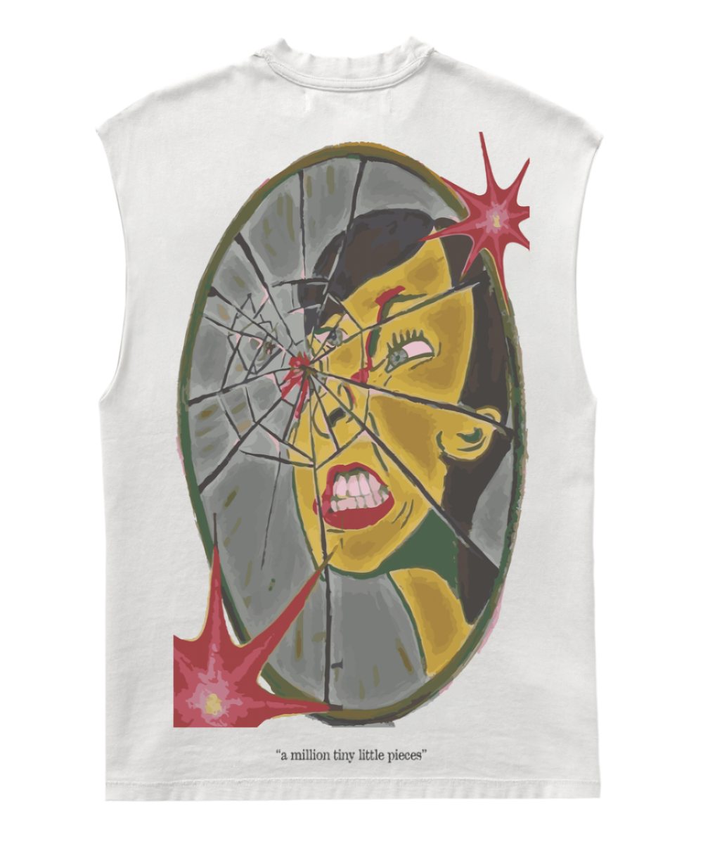 Gala "Tiny Pieces Cutoff 25" T-Shirt - White