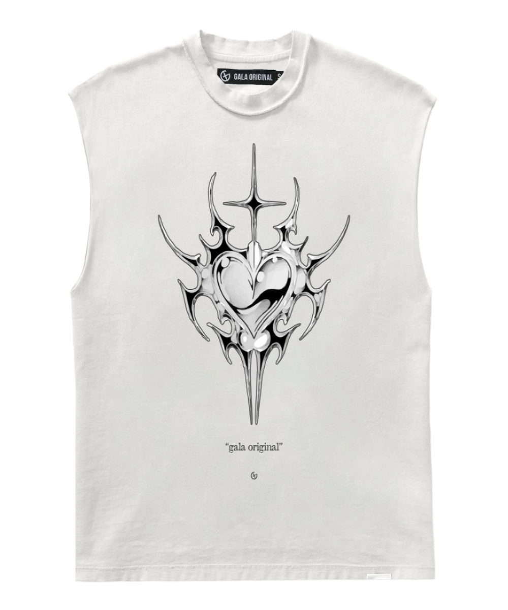 Gala "Tiny Pieces Cutoff 25" T-Shirt - White