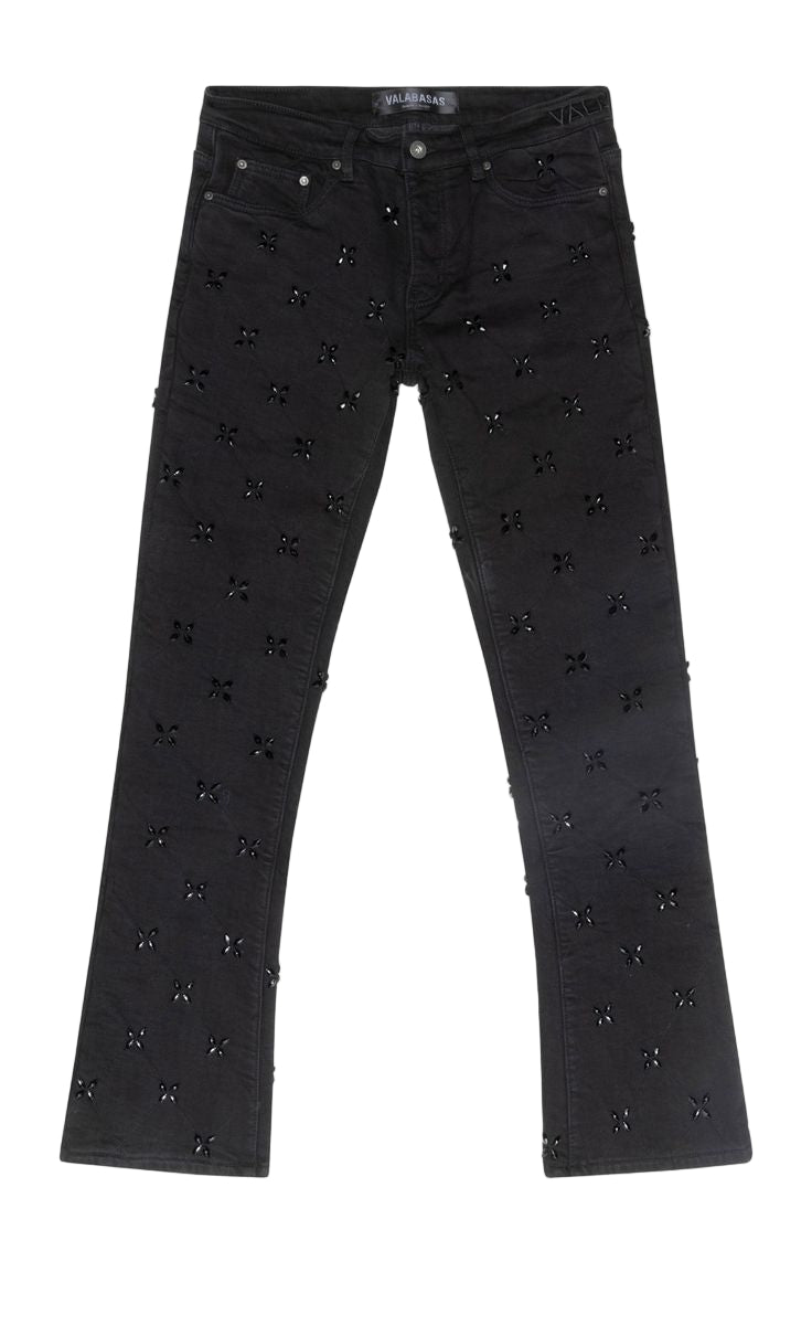 Valabasas "Stim Stacked" Jeans - Embroidered