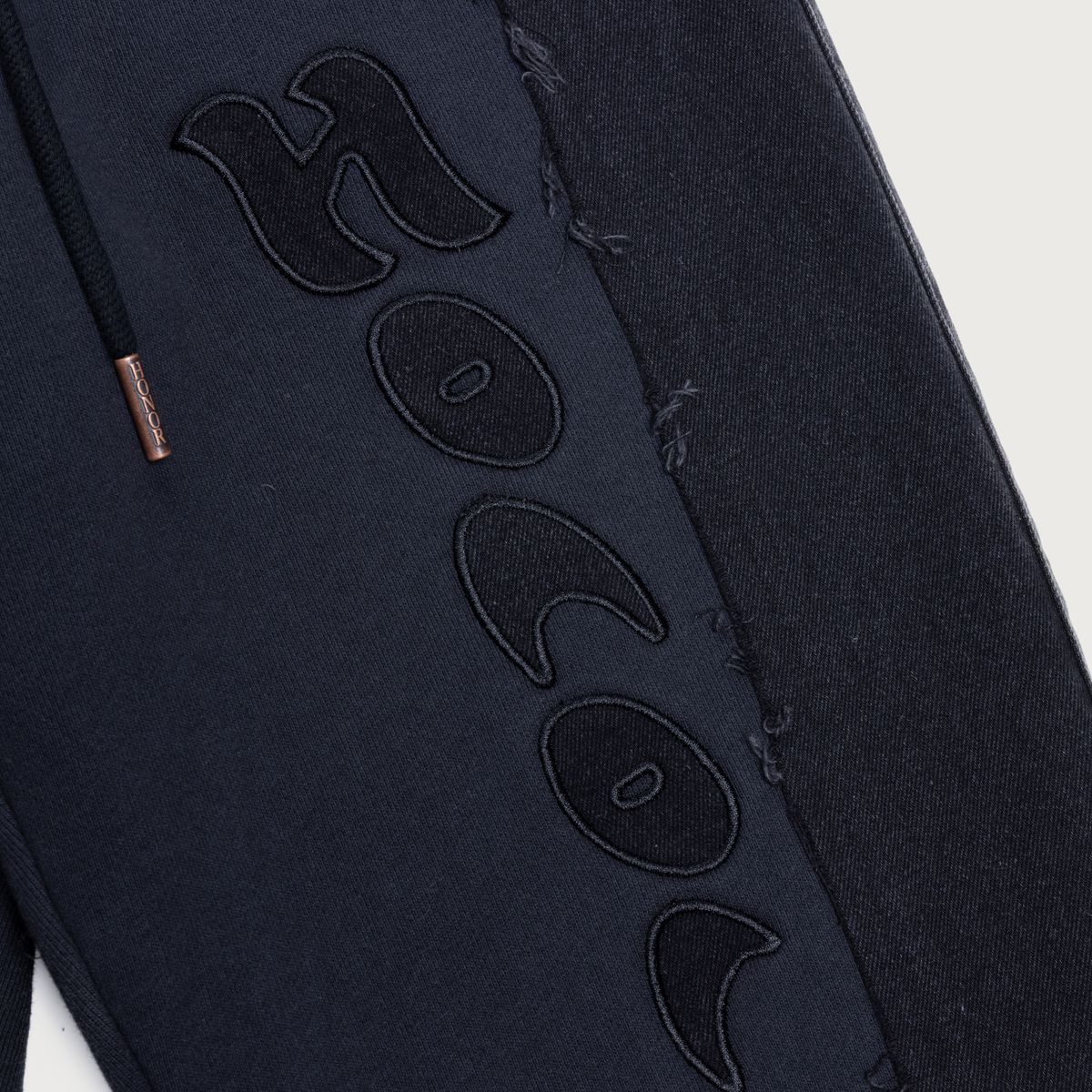 Honor The Gift Two-Tone Denim Jogger Pants - Black