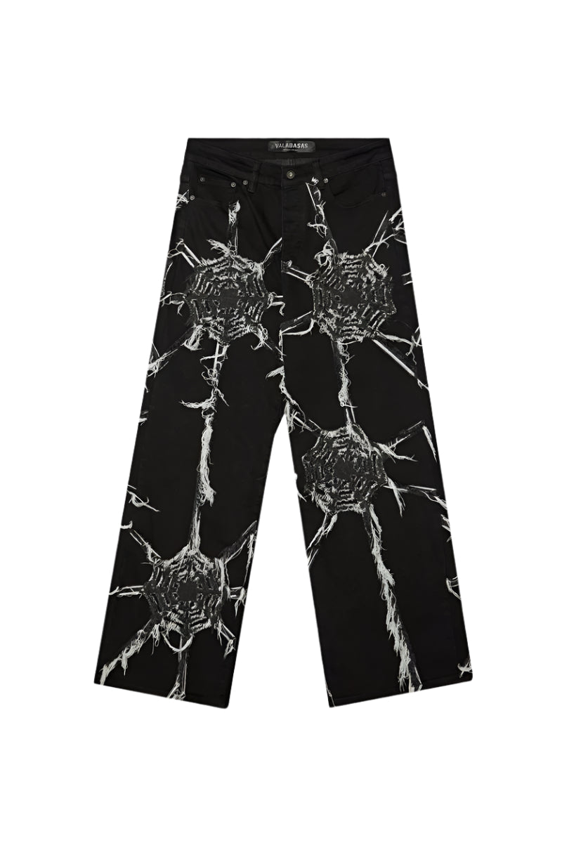 "Archane" Baggy Black White