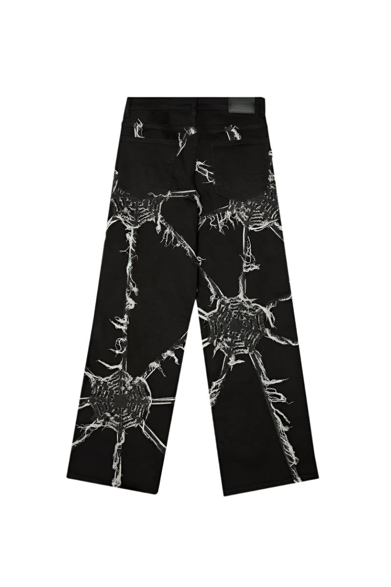 "Archane" Baggy Black White