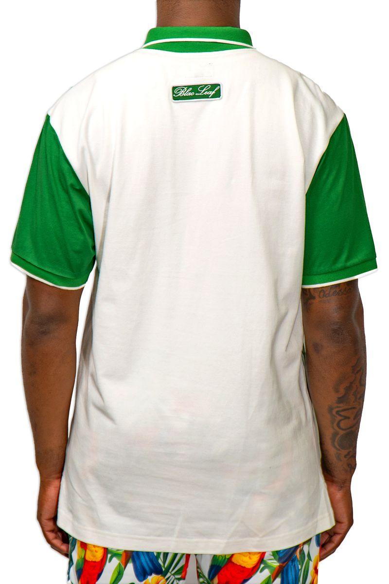 Blac Leaf "Paradise Vibes" Polo Shirt - Parrot Print