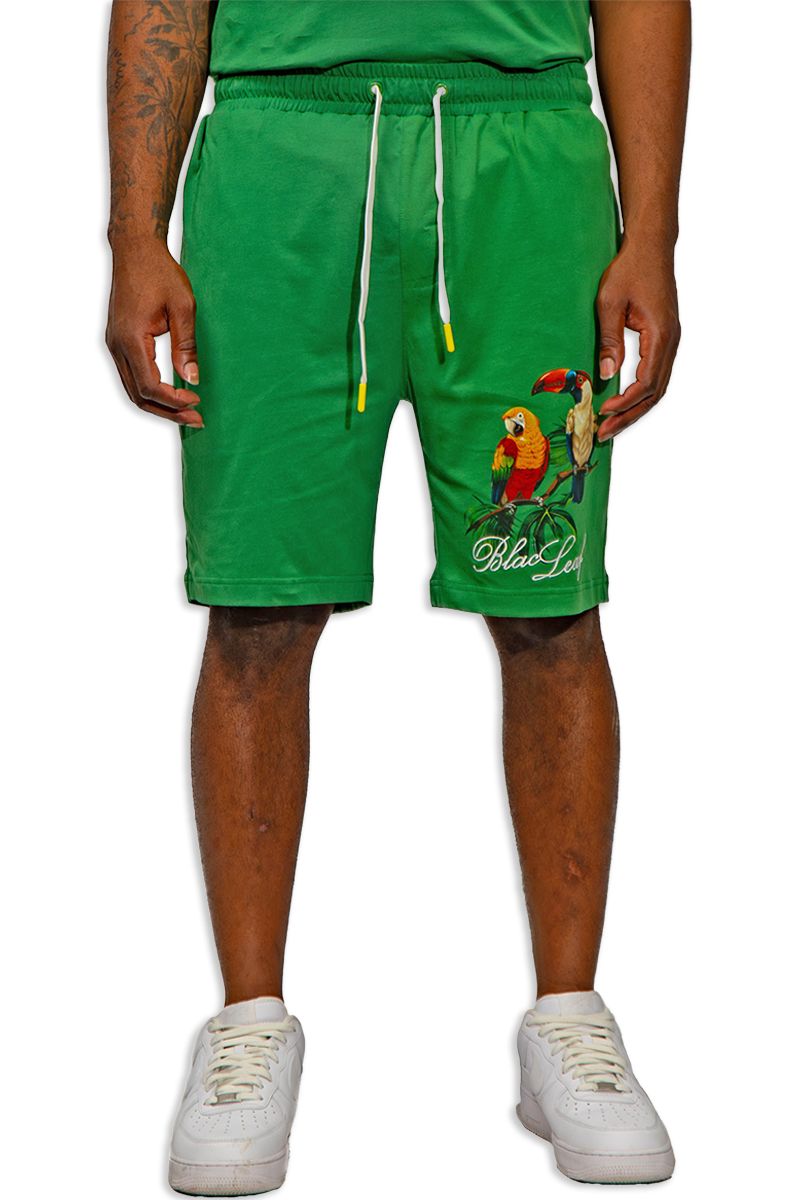 Black Leaf "Paradise Vibes" Shorts - Green