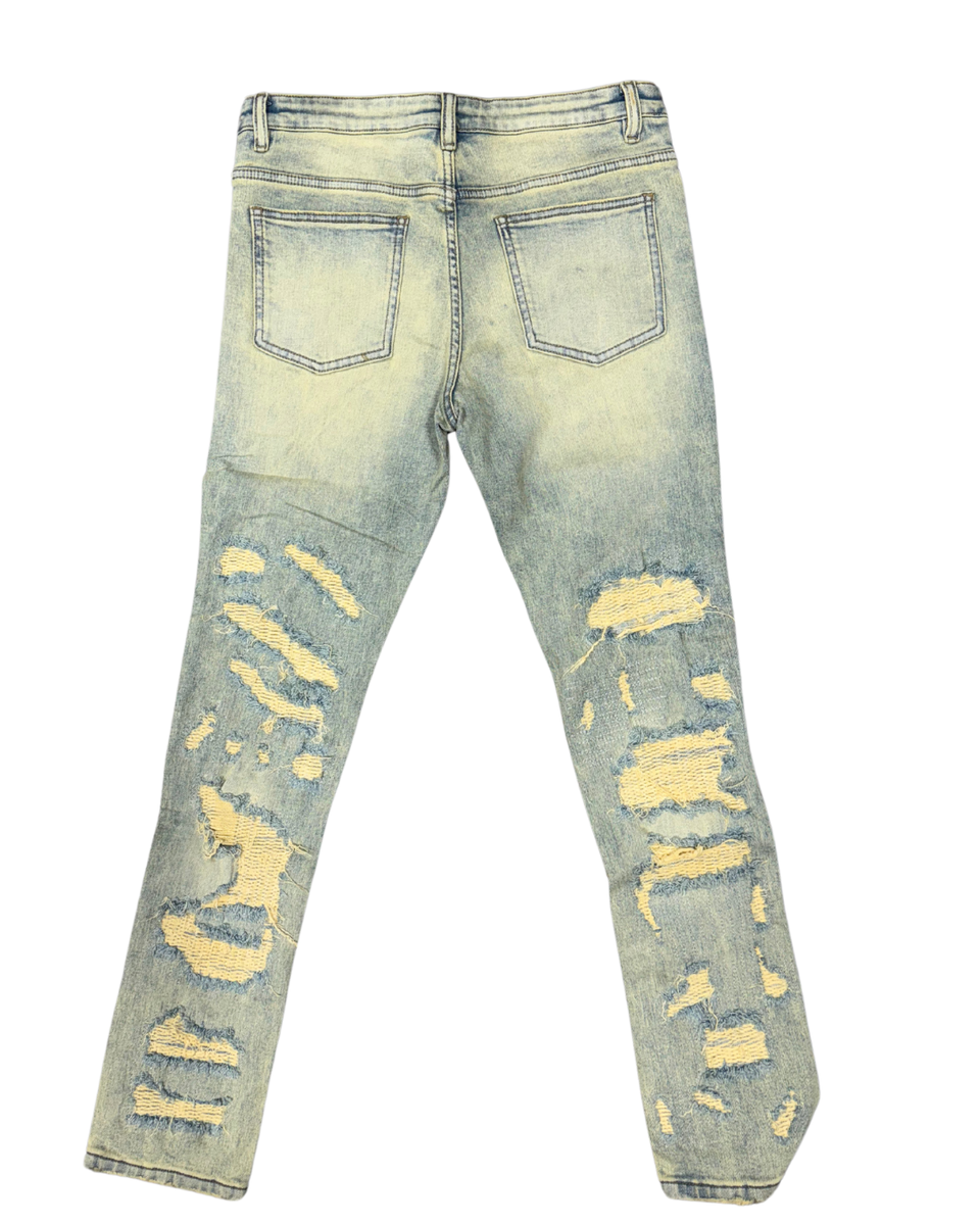 Fame Culture "Scars" Jeans - Light Wash