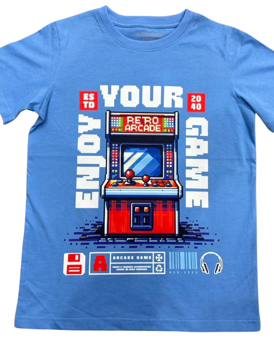 Fame Culture "Arcade" T-Shirt - Blue