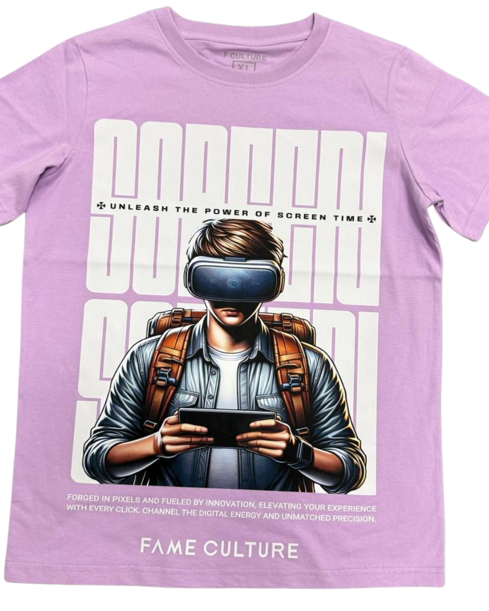Fame Culture "Virtual" T-Shirt - Graphic Print
