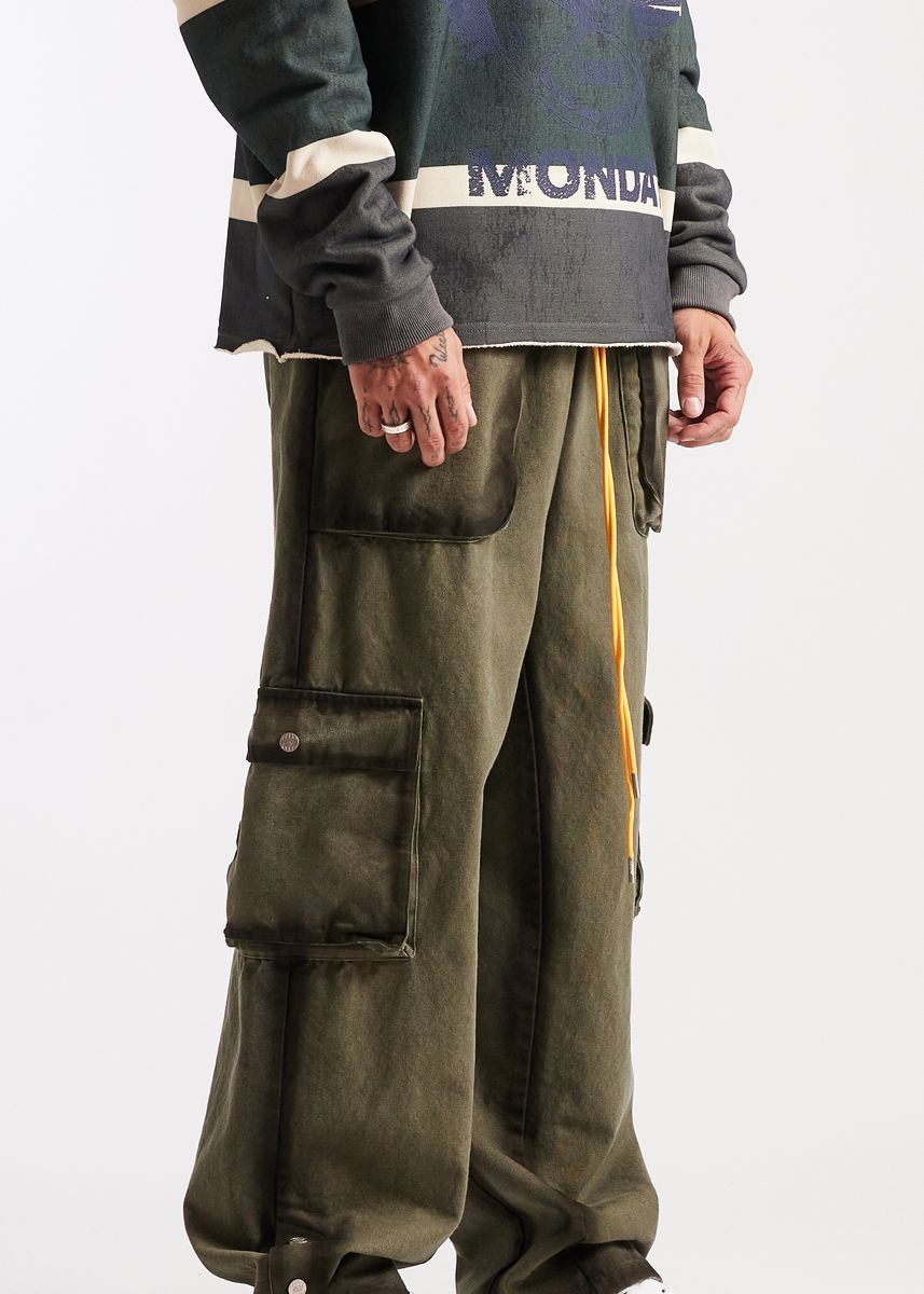 Diet Starts Monday Cargo Pants - Olive
