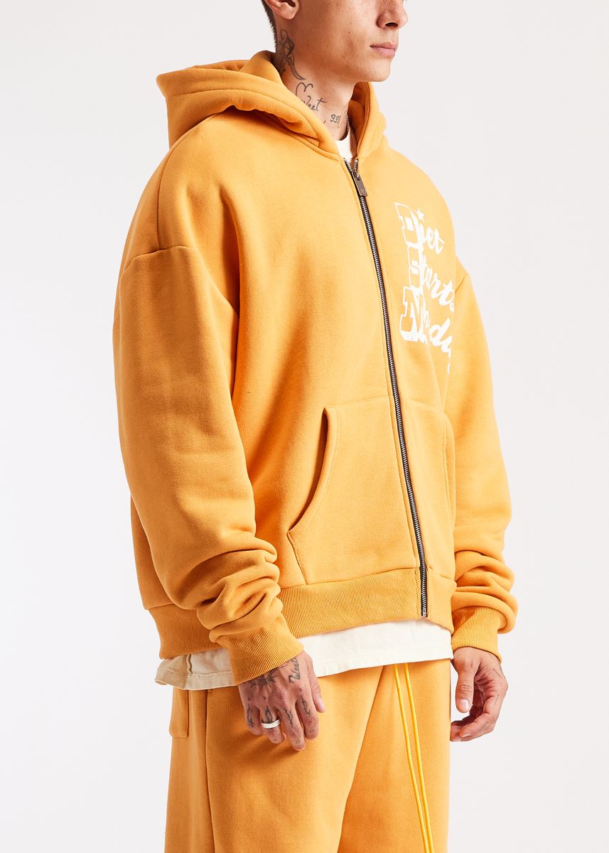 Diet Starts Star Full Zip Sweatshirt - Orange