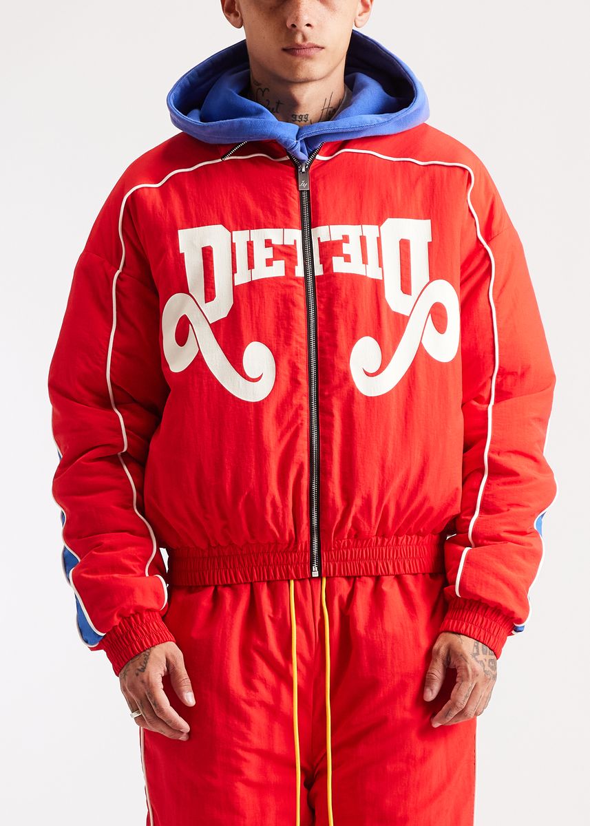 Diet Starts Reverso Nylon Zip Jacket - Red
