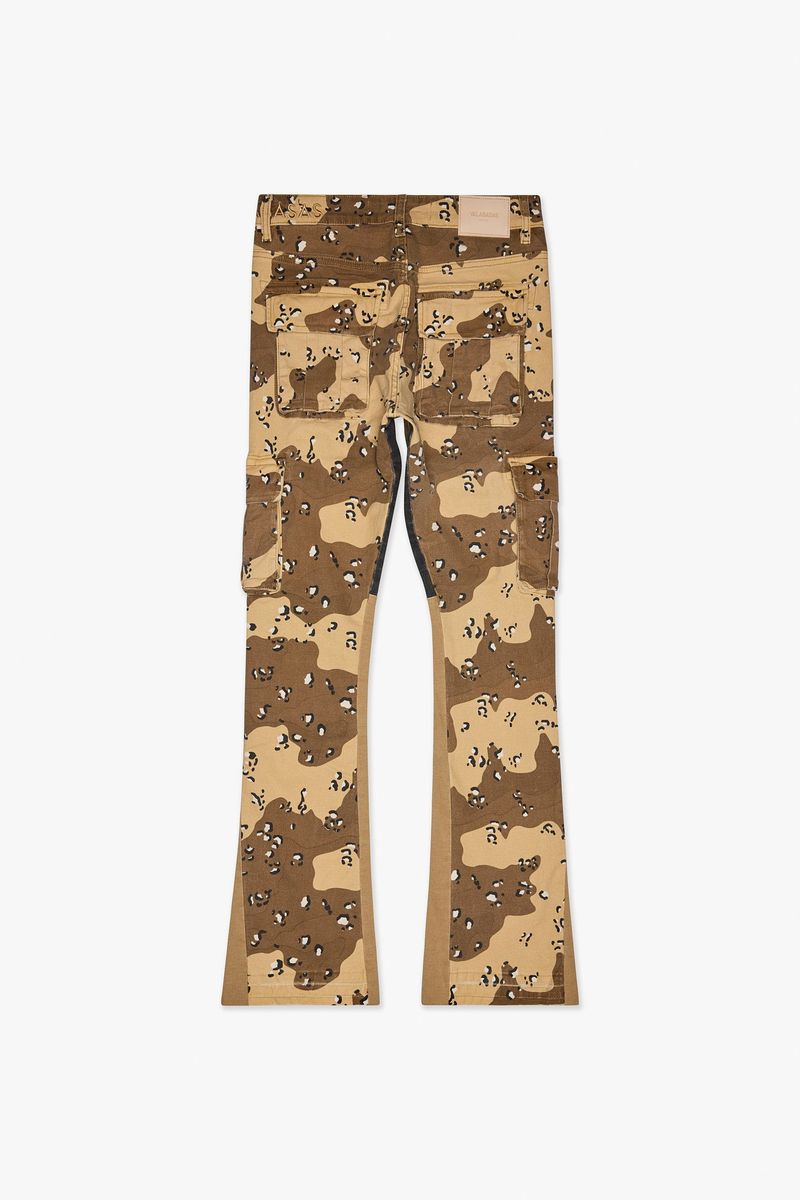 Geno Db Sand Stacked Flare Jean
