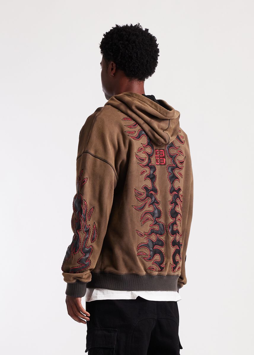 Embellish Inferno Zip Jacket Men - Brown