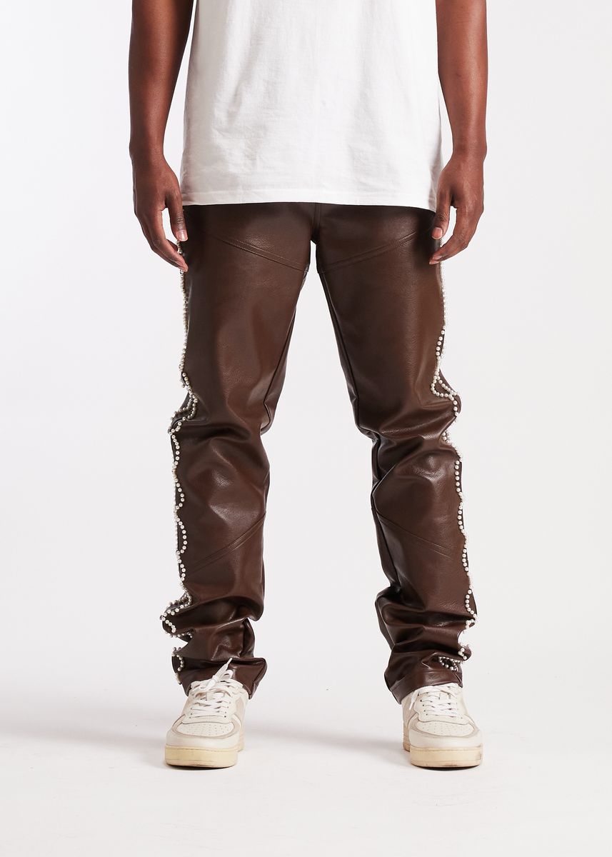 Embellish Crux Wax Pant Men's Trousers - Brown