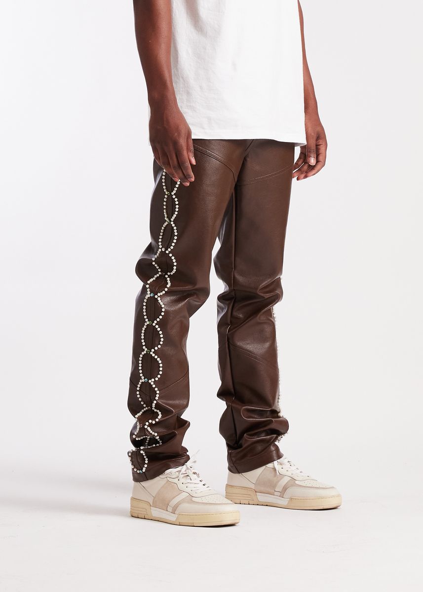 Embellish Crux Wax Pant Men's Trousers - Brown