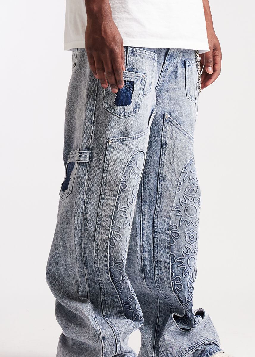 Sunwave Baggy Denim Men's Jeans - Light Wash