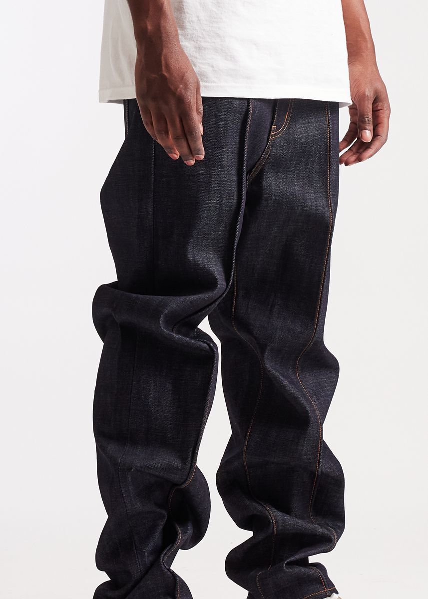 Embellish Onyx Baggy Denim Men's Jeans - Dark Wash