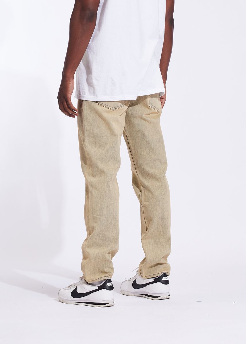 Crysp Light Sand Beige Denim Jeans - Beige Color