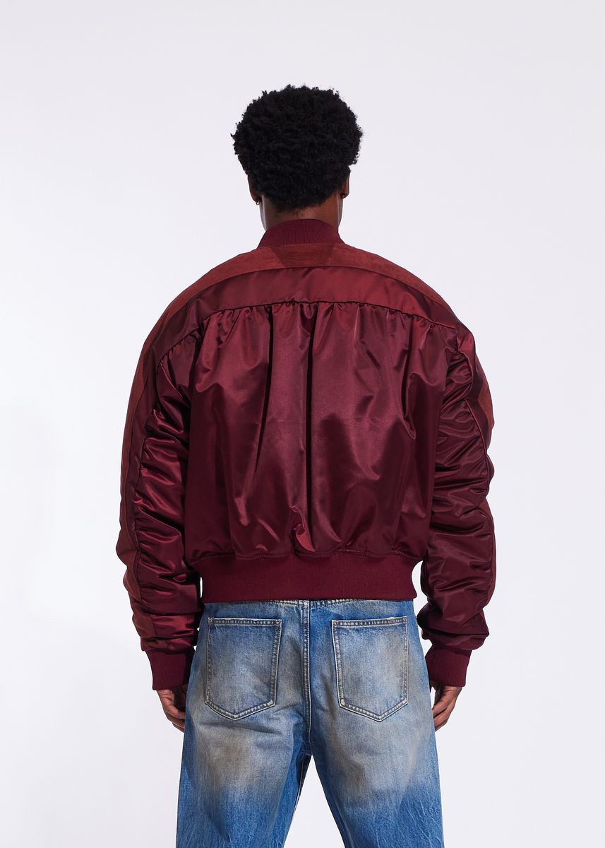 Crysp Empty String Men's Bomber Jacket - Burgundy