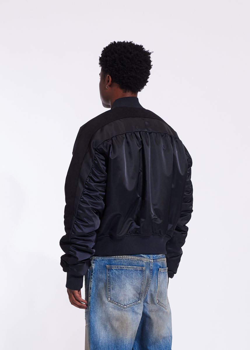 Crysp Mid Blue Men's Bomber Jacket - Black