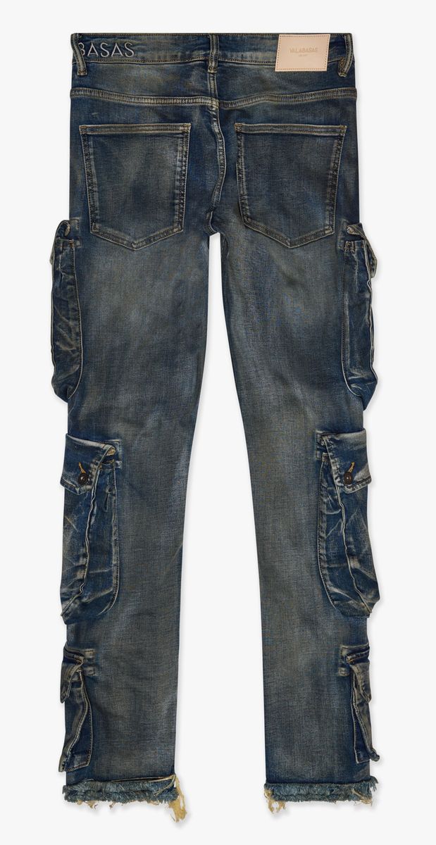 "Cliff Jump" Dirty Light Blue Wash Skinny Jeans