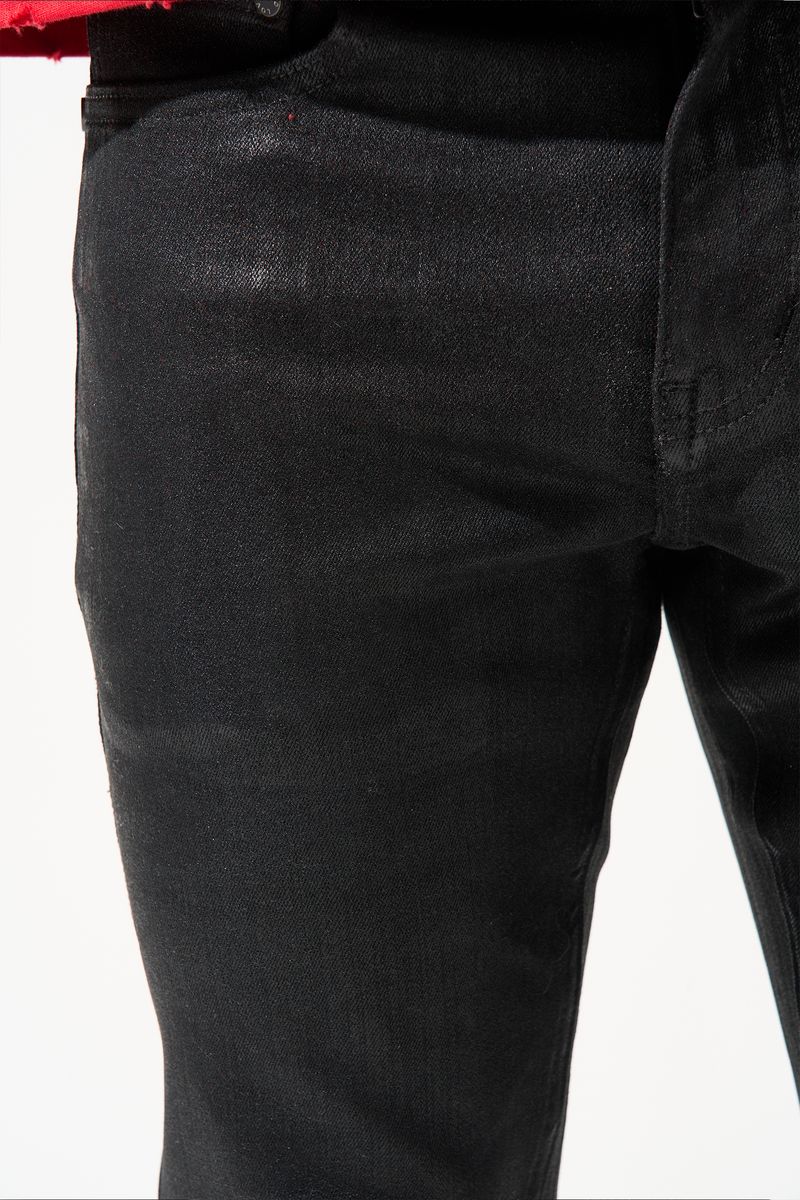SERENEDE® ONYX Black Resin Wax-Coated Jeans