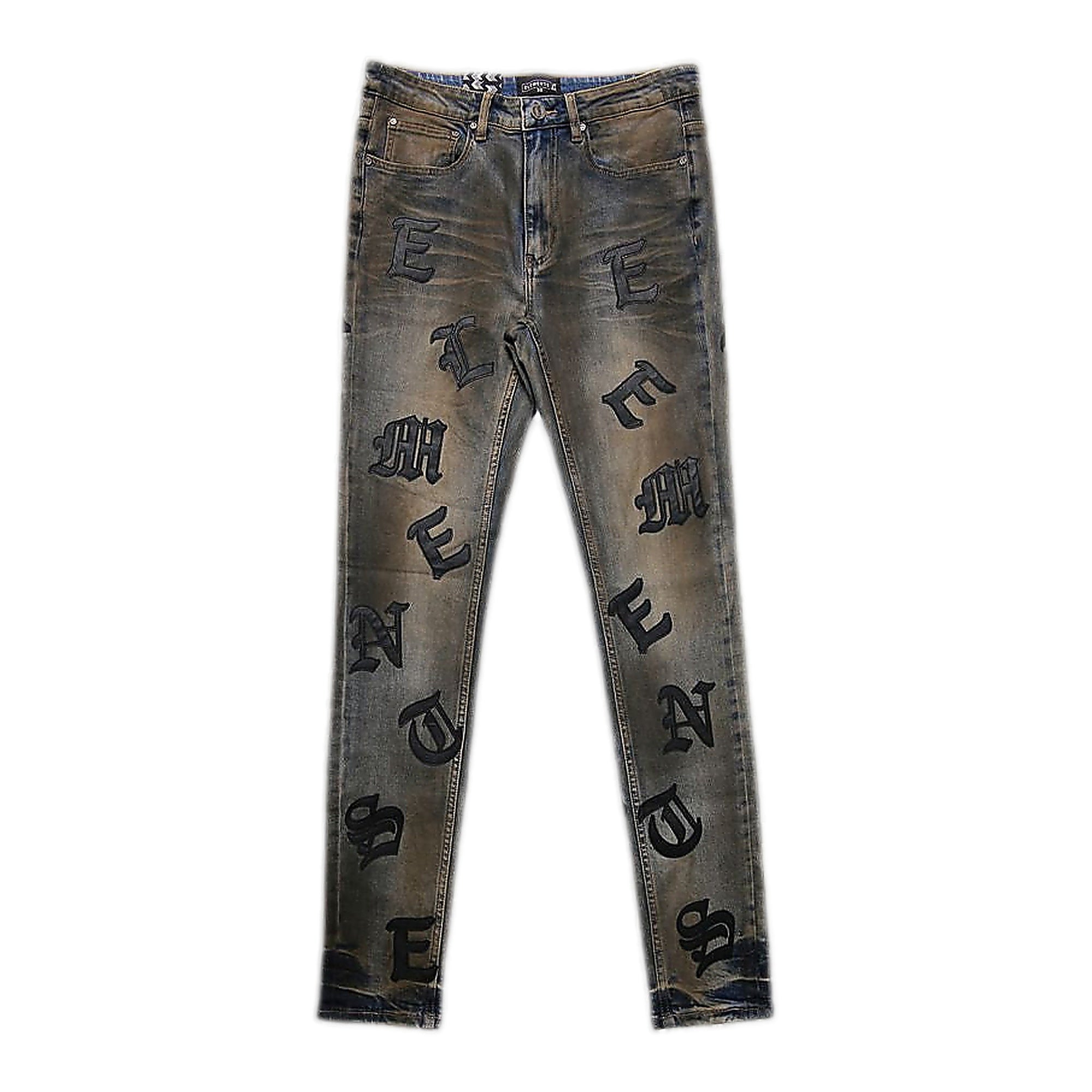 Elements of Art "Scattered" Jeans - Faded Wash